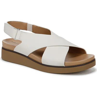 Lifestride Georgina Slingback Platform Wedge Sandal In White
