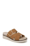 Lifestride Women's Getaway Open Square Toe Platform Slide Sandals In Tan