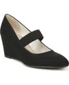 Lifestride Gio Mary Jane Wedge In Black Microsuede