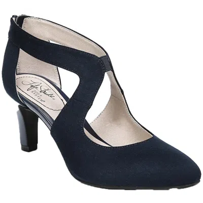 Lifestride Giovanna 2 Womens Comfort Insole Cut-out Pumps In Blue