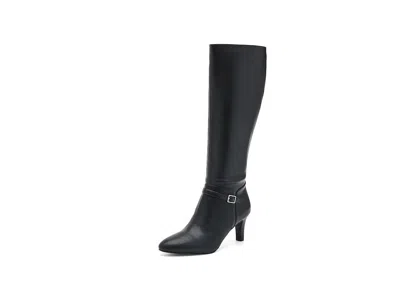 Lifestride Glenore Zip Tall Boots Women's Boots Black: 11 W (c), Synthetic
