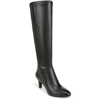 Lifestride Gracie 2 Womens Faux Leather Zipper Knee-high Boots In Black