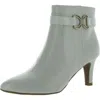 Lifestride Guild Womens Harness Pointed Toe Ankle Boots In Beige