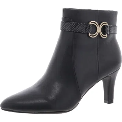 Lifestride Guild 2 Womens Faux Leather Embellished Booties In Blue