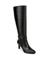 Lifestride Guild Wide Calf Knee High Dress Boots In Black Faux Leather