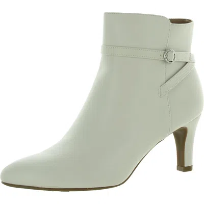 Lifestride Guild Womens Harness Pointed Toe Ankle Boots In Beige