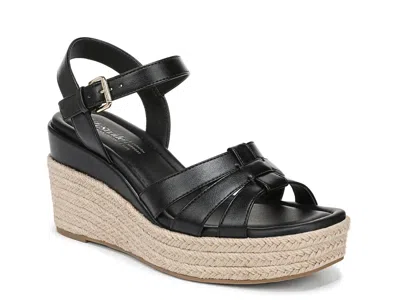 Lifestride Havana Espadrille Wedge Sandal In Black