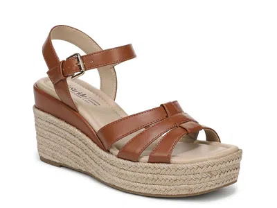 Lifestride Havana Espadrille Wedge Sandal In Brown