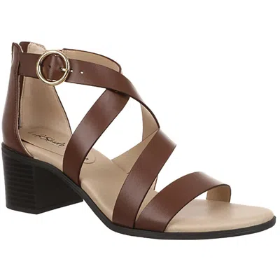 Lifestride Heritage Womens Faux Leather Slip On Block Heel In Multi