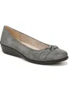 LIFESTRIDE IDEAL WOMENS FAUX LEATHER SLIP ON BALLET FLATS