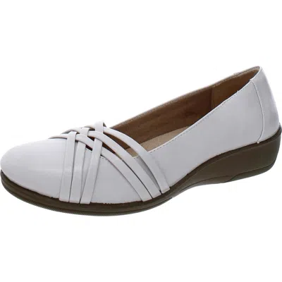Lifestride Incredible Womens Faux Leather Slip On Ballet Flats In Multi