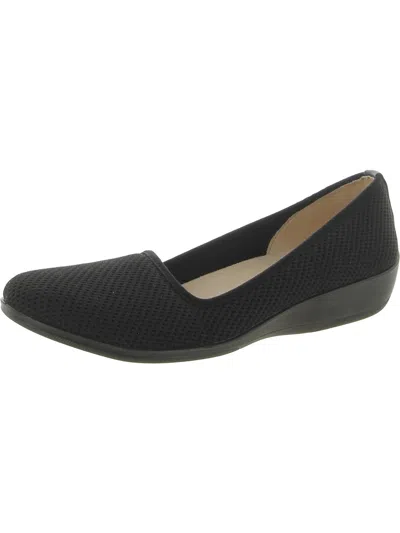 Lifestride Indy Womens Knit Slip-on Loafers In Black