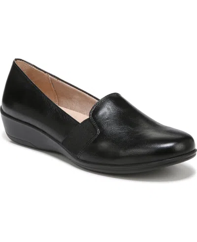 Lifestride Isabelle Slip On Loafers In Dark Chocolate Faux Leather