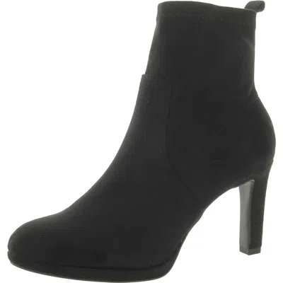 Lifestride Jersey Womens Round Toe Pull On Ankle Boots In Black