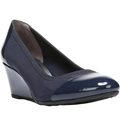 Lifestride Juliana Pump Women's Navy Slip On Cao Toe Wedge Heel Lion940 In Blue
