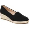 Lifestride Kamille Espadrille Wedge Slip-on In Black