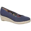 Lifestride Karma Womens Cushioned Footbed Almond Toe Pumps In Blue