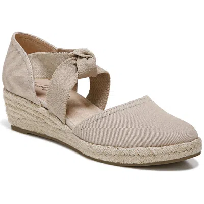 Lifestride Kascade Womens Canvas Strappy Espadrilles In Neutral
