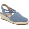 Lifestride Katrina Slingback Espadrille Wedge Pump In Blue