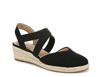 Lifestride Kimball Espadrille Wedge Sandal In Black