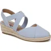 Lifestride Kimball Slingback Espadrille Platform Wedge In Blue