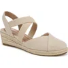 Lifestride Kimball Slingback Espadrille Platform Wedge In Natural