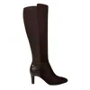 Lifestride Life Stride Gracie High Heeled Tall Boots Brown Microsuede G6347m1200 Women's In Brown