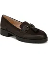 Lifestride Logan Tassel Bit Loafer In Dark Chocolate Faux Leather,microfiber