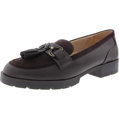 Lifestride Logan Womens Tassel Faux Suede Loafers In Multi