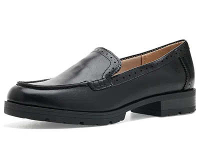 Lifestride London 4 Loafer/moc Shoes Women's Flat Shoes Black: 8.5 M (b), Faux Leather