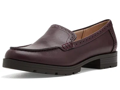 Lifestride London 4 Loafer/moc Shoes Women's Flat Shoes Mulberry Burgundy: 10 M (b), Faux Leather