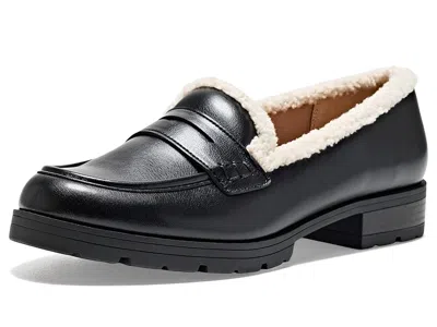 Lifestride London Loafer/moc Shoes Women's Flat Shoes Black: 12 W (c), Faux Leather