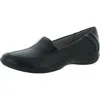 Lifestride Mada Womens Faux Leather Slip On Flats In Black