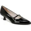 Lifestride Madelyn Mary Jane Pointed Toe Kitten Heel Pump In Black