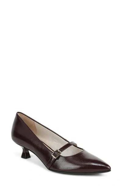 Lifestride Madelyn Mary Jane Pointed Toe Kitten Heel Pump In Animal Print
