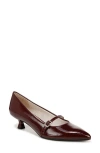 Lifestride Madelyn Mary Jane Pointed Toe Kitten Heel Pump In Red