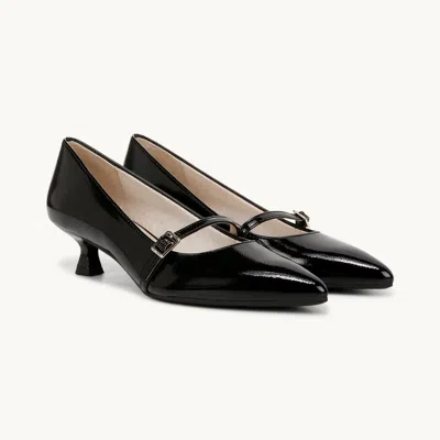 Lifestride Madelyn Mary Jane Women's Us 9 Black Leather Kitten Heel Pump Rhs4145