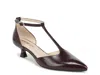 Lifestride Maruin Ankle Strap Pointed Toe Kitten Heel Pump In Brown