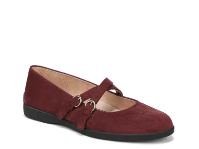 Lifestride Marnie Mary Jane Flat In Burgundy