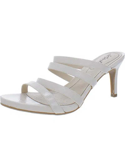 Lifestride Marquee Womens Strappy Slip On Heels In White