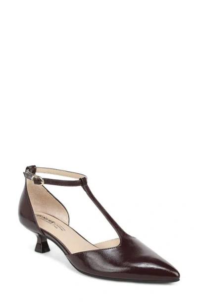 Lifestride Maruin Ankle Strap Pointed Toe Kitten Heel Pump In Multi