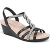 Lifestride Miami Slingback Wedge Sandal In Black