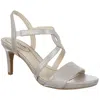 Lifestride Mingle Womens Open Toe Ankle Strap Pumps In White
