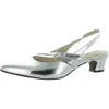 LIFESTRIDE MONIQUE WOMENS METALLIC STRAPPY SLINGBACK HEELS