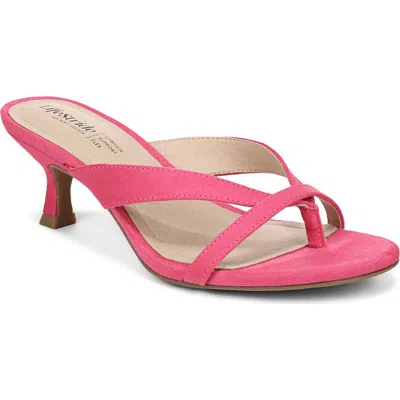 Lifestride Navine Kitten Heel Flip Flop In Pink