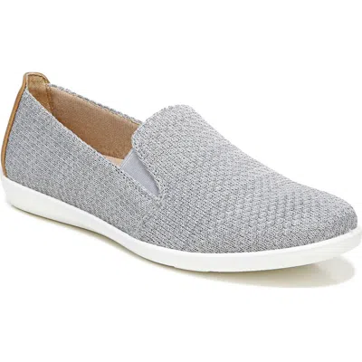 Lifestride Next Level Womens Padded Insole Canvas Smoking Loafers In Gray