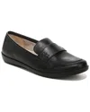 Lifestride Womens Faux Leather Slip On Loafers