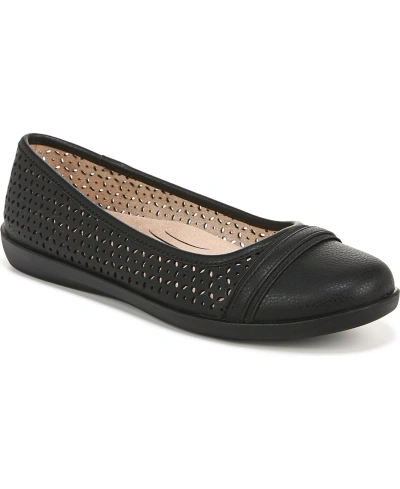 Lifestride Nile 2 Ballet Flats In Black Faux Leather