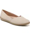 Lifestride Notorious Flats In Almond Faux Leather