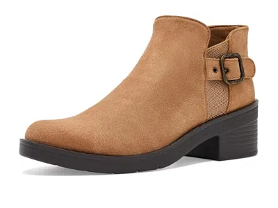 Lifestride Oasis Zip Short Boots Women's Boots Honey: 9 W (c), Leather In Brown